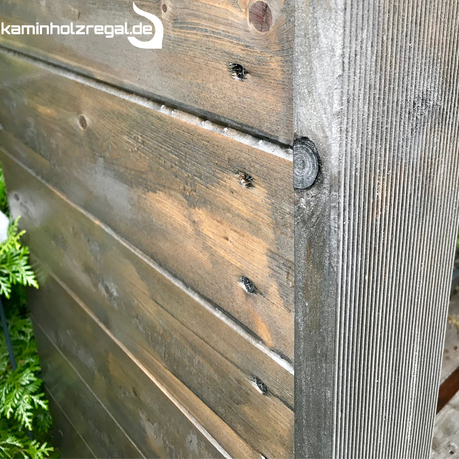 Kaminholzregal - Brennholzregal Außenbereich mit Rückwand - Größe