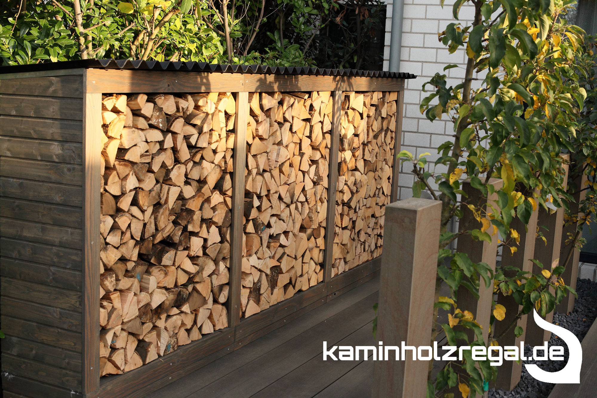 KUNDENFEEDBACK ZU UNSEREM KAMINHOLZREGAL - Macht uns mächtig STOLZ! DANKE Kaminholzregal 3,60m 4m Köln1