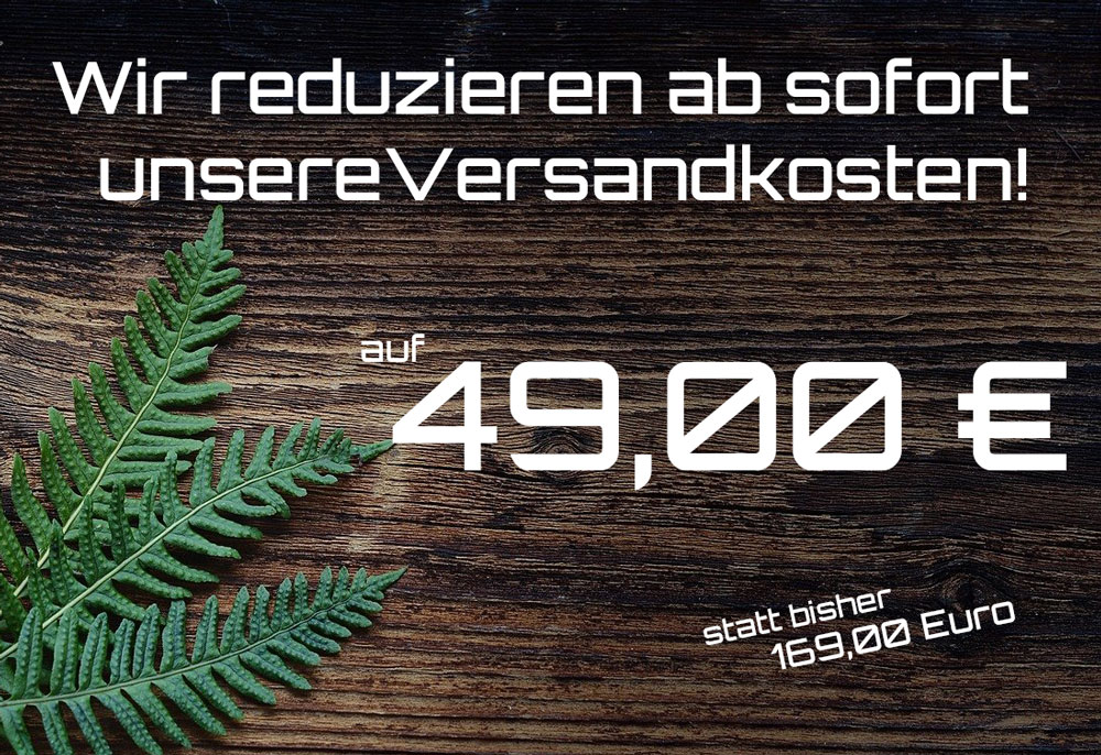 Wir senken die Versandkosten!!!! Jetzt 49,00 Euro - statt bisher 169,00 Euro Kaminholzregal.de_Versandkosten