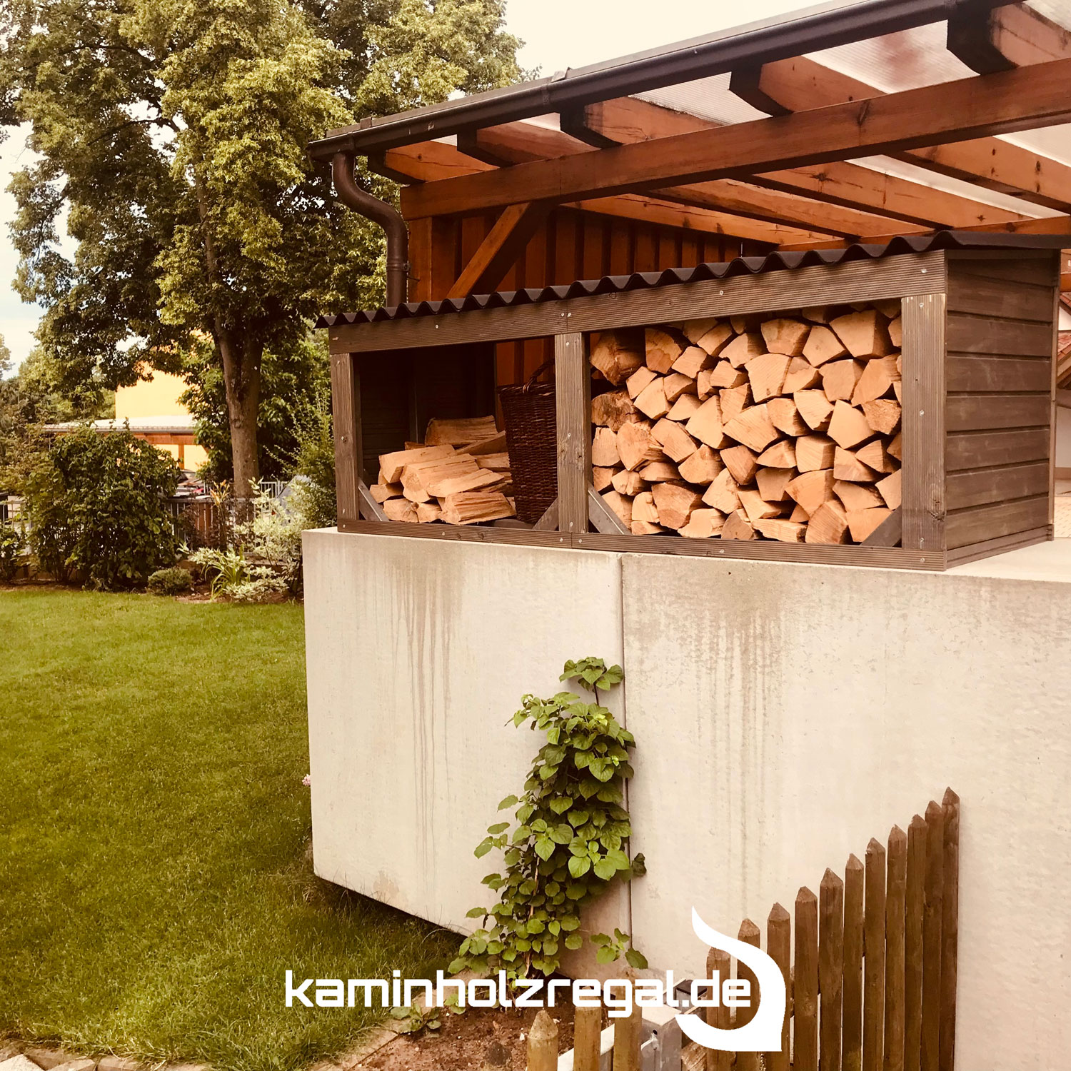 Wahnsinn - DANKE für das tolle Kundenfeedback und die Bilder - Kaminholzregal außen