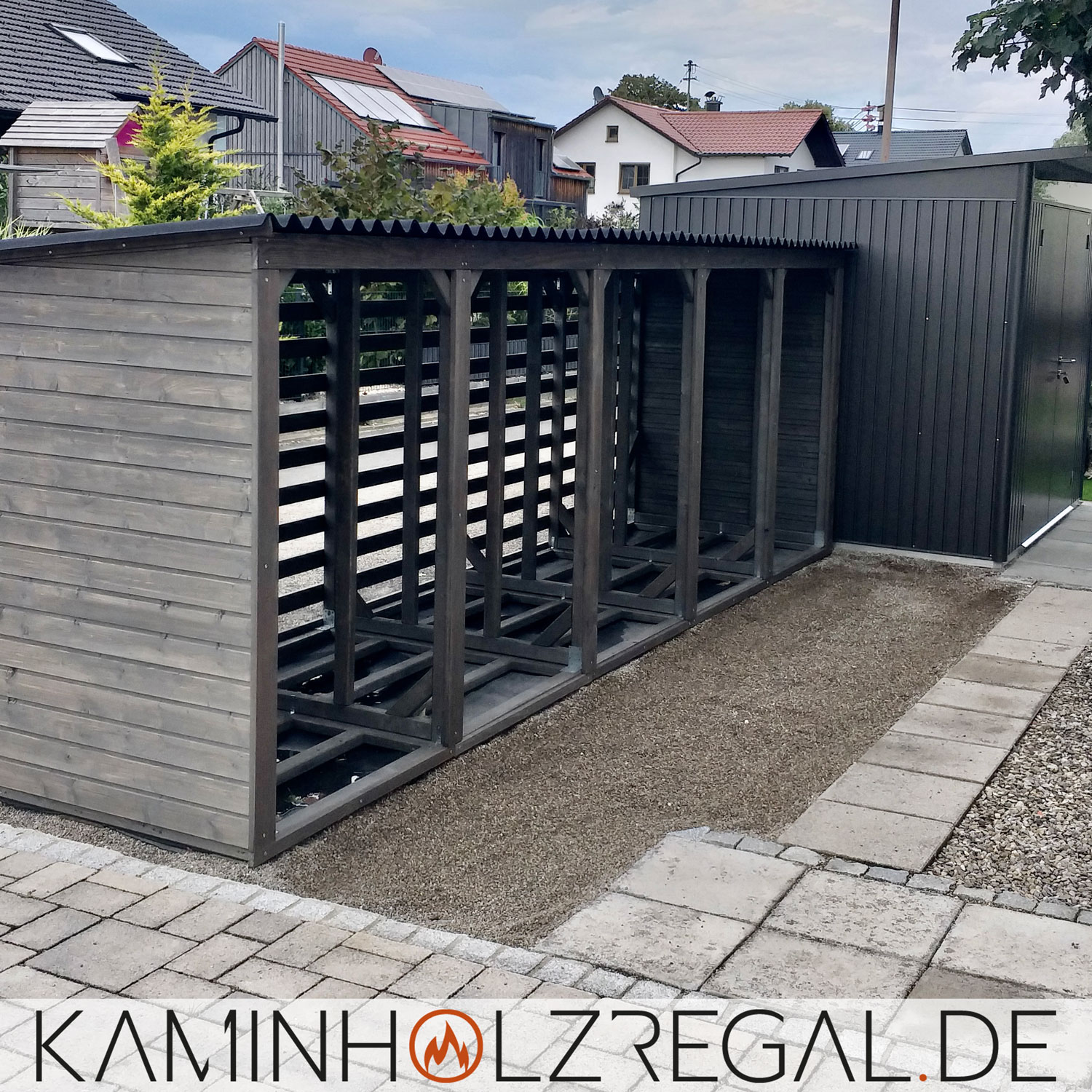 Sondermaß Kaminholzregal für eine ganze Menge Holz 5,0 x 1,7 x 1,2 m